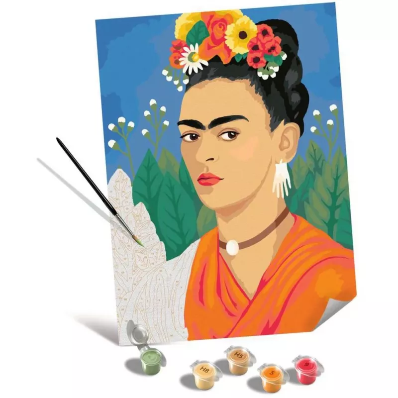 Conjunto de pintura em tela Ravensburger CreArt ART Collection: pintura Frida Kahlo, edição em tela
