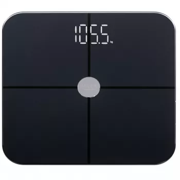 Balança de pessoa Adler AD 8187 — peso máximo 180 kg, precisão 100 g, medição de IMC, preto