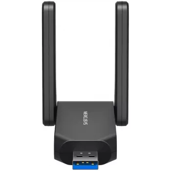 Adaptador USB Wi-Fi MERCUSYS MA72XH AX1800 com antenas High-Gain, USB-A Plug-and-Play