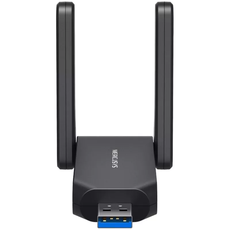 Adaptador USB Wi-Fi MERCUSYS MA72XH AX1800 com antenas High-Gain, USB-A Plug-and-Play