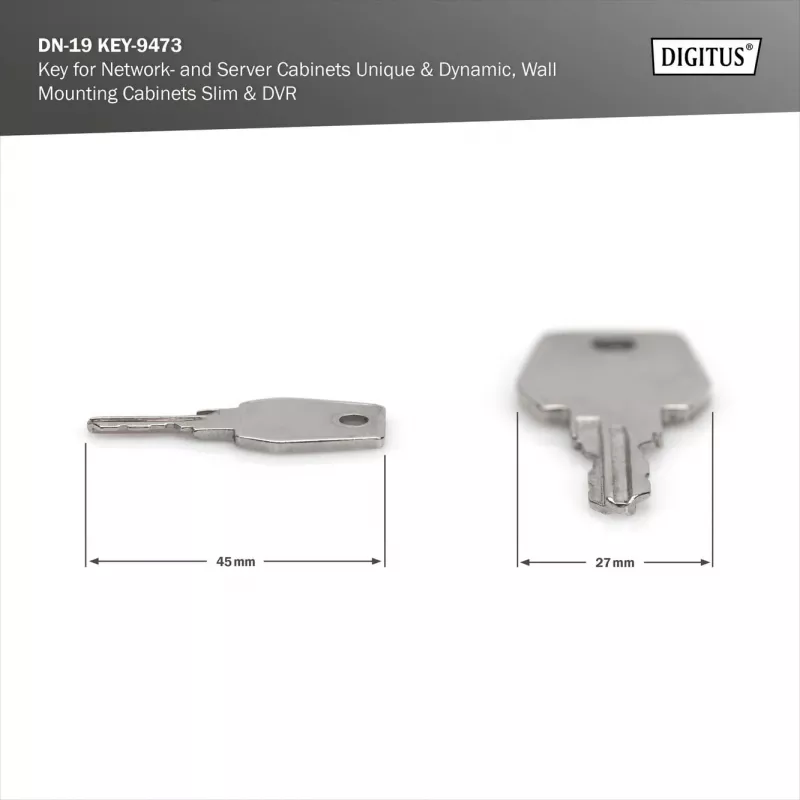Chave para armários de rede e servidores Digitus DN-19 KEY-9473