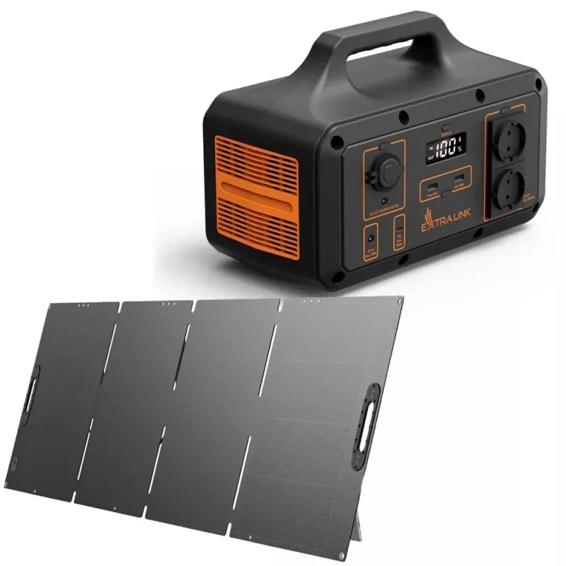 Painel solar dobrável Extralink EPS-120W 120W silício monocristalino