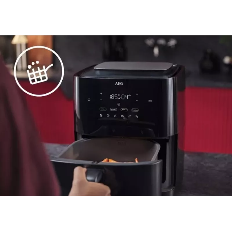 Fritadeira de ar quente AEG AAF7SB – 6,9 L, 1700 W, controlo digital por toque, preto