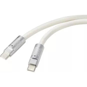 Renkforce Cabo USB-C® USB 2.0 Ficha USB-C®, Ficha USB-C® 0,50 m Branco RF-6056874 (RF-6056874)