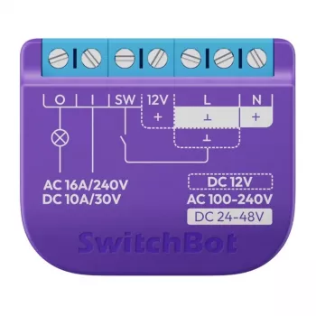 Interruptor de relé inteligente SwitchBot Relay W5502300 contacto livre de potencial para controlo remoto de dispositivos com fios
