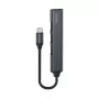 Hub de interface USB 3.0 4 portas SAVIO AK-71 com host USB-C, 5000 Mbit/s, garantia 2 anos