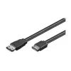 Wentronic Goobay cabo HDD eSATA 1,5 Gbit/s / 3 Gbit/s / 6 Gbit/s, preto, 0,5 m – ficha SATA tipo L > ficha eSATA tipo I (93246)