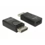 Adaptador Delock DisplayPort 1.2 macho para HDMI fêmea 4K passivo preto