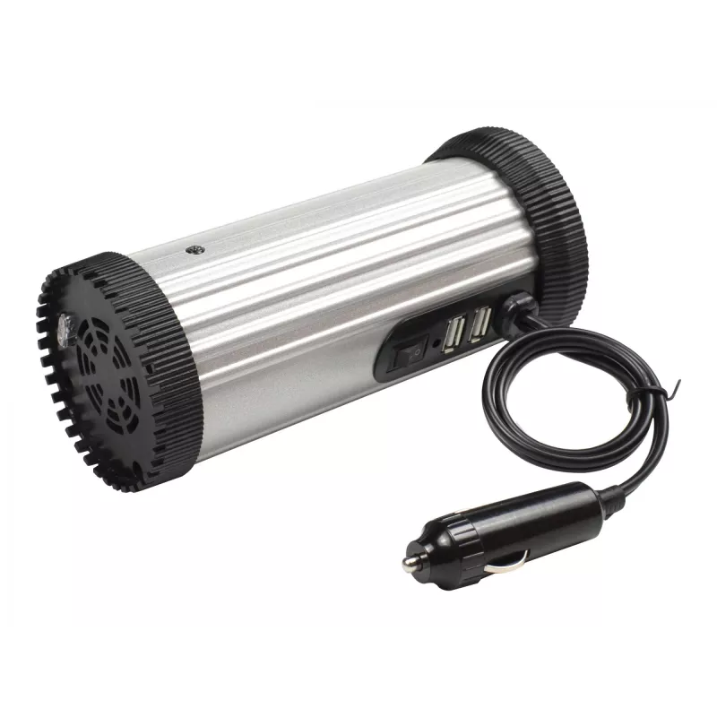 Adaptador/transformador de corrente Gembird EG-PWC150-01 para automóvel 150 W Preto, Cinzento