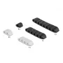Fixador de cabos DeLOCK trapezoidal autoadesivo conjunto combinado 10 unid. preto branco