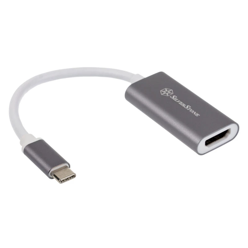 Adaptador SILVERSTONE USB 3.1 Type-C para HDMI 2.0b SST-EP07C-E, adaptador de saída de vídeo