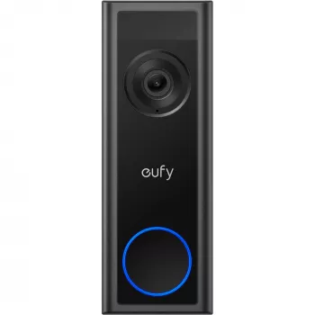 Campainha de vídeo Eufy C31 2K com suporte microSD, 2560×1440, 6500 mAh, com fios e sem fios, preto