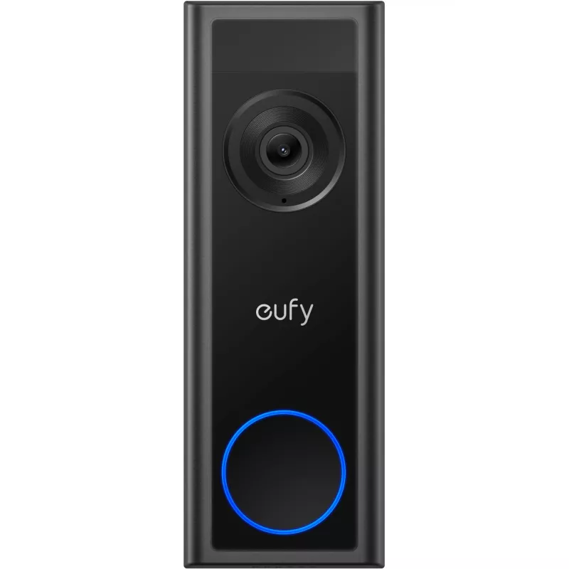 Campainha de vídeo Eufy C31 2K com suporte microSD, 2560×1440, 6500 mAh, com fios e sem fios, preto