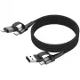 Ansmann cabo magnético USB-A ou USB-C para Lightning - cabo - digital/dados