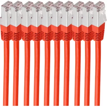 Cabo de rede shiverpeaks BS75711-H0.25R-SET10 vermelho 0,25 m Cat6 S/FTP (S-STP)