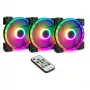 Conjunto de ventoinhas ARGB Inter-Tech Argus RS-14 140mm Pack de 3 Preto