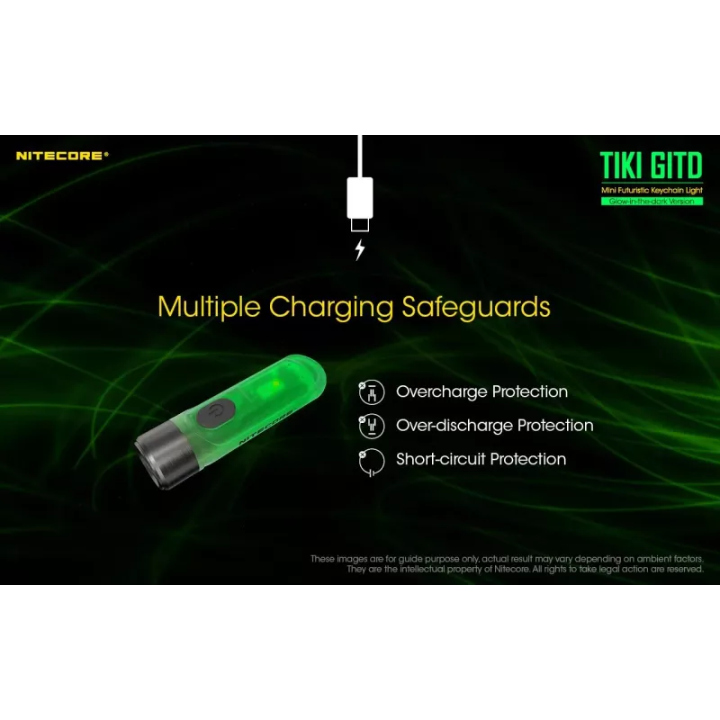 Nitecore TIKI GITD lanterna, série T, 300 lúmenes