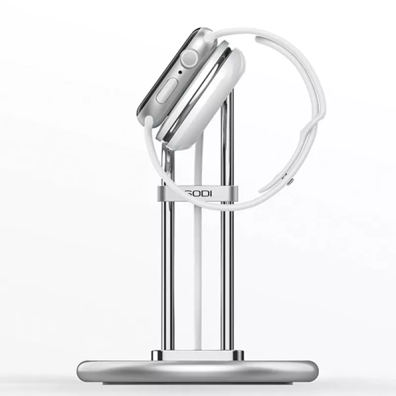 Suporte de carregamento para Apple Watch SAW-300 indutivo prateado