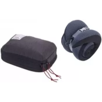 Almofada de viagem para o pescoço TROIKA BBG61/GY — design ergonómico, tecido macio, cinzento