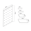 Maclean MC-130 WD painel organizador de madeira, 40x60 cm, máx. 20 kg