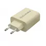 Carregador Tellur TLL151321 Type-C PD20W USB QC3.0, carregamento rápido 20W PD e QC3.0