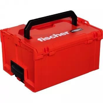 Caixa de ferramentas FISCHER L-BOXX FLB 238 vazia, vermelho/preto, caixa de armazenamento modular