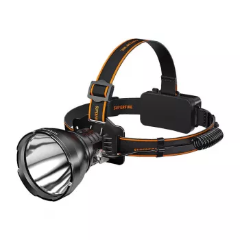 Lanterna de cabeça Superfire HL60 — 2300 lm, alcance de 330 m, lanterna de cabeça recarregável