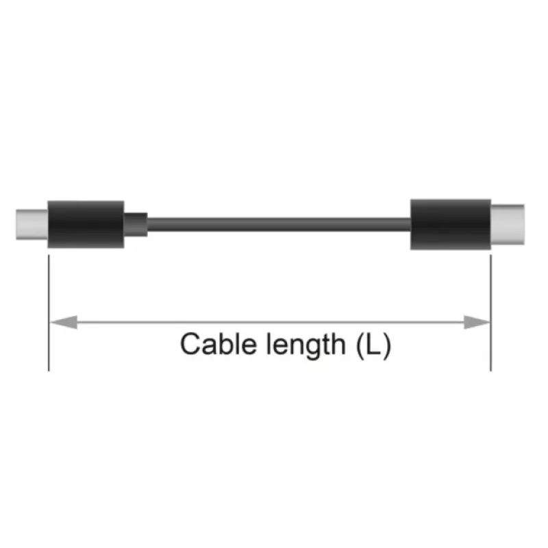 DeLOCK - Adaptador inversor de áudio - Ficha mini de 4 polos (M) para ficha mini de 4 polos (M) - 13cm - Preto (65896)