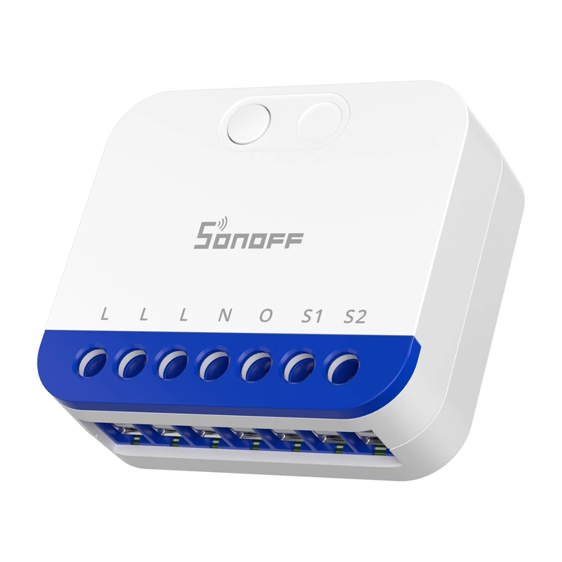 Controlador dimmer mini Wi-Fi inteligente Sonoff MINI‑DIM — módulo compacto de encastrar para regular LED/luz, compatível com Matter