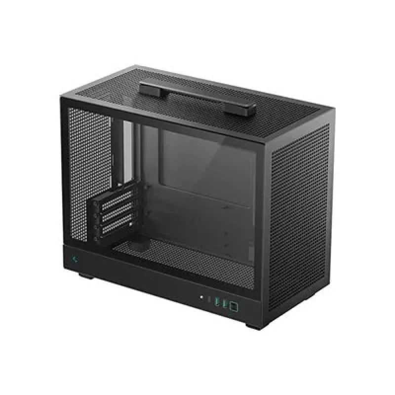DeepCool CH160 PLUS R-CH160-BKNGM0-G caixa compacta para computador (SFF), Mini-ITX/Micro-ATX, vidro temperado, preta