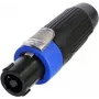 Ficha de cabo Neutrik, preta, 4 polos (NLT4FXX-BAG)
