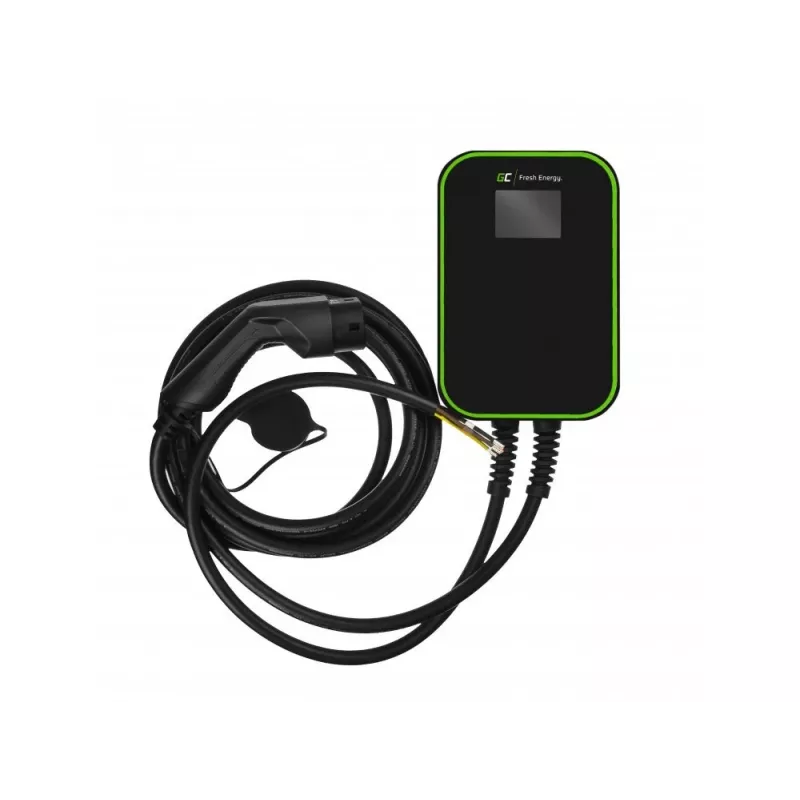 Estação de carregamento para veículos elétricos Green Cell EV14 22 kW preto alumínio parede
