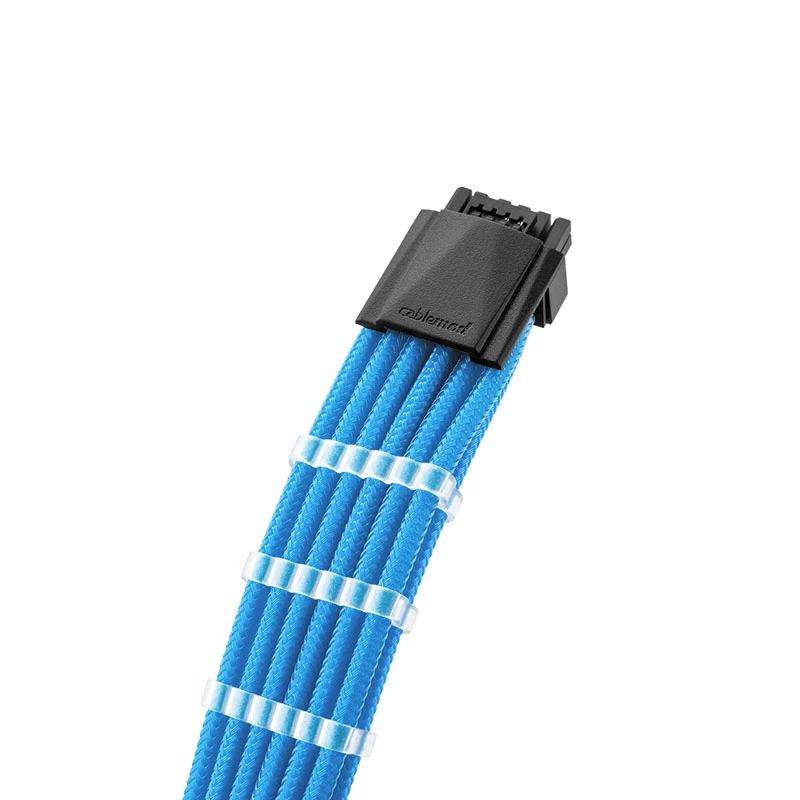 Cabo CableMod RT-Series Pro ModMesh 12VHPWR para 3× PCIe 60 cm azul-claro