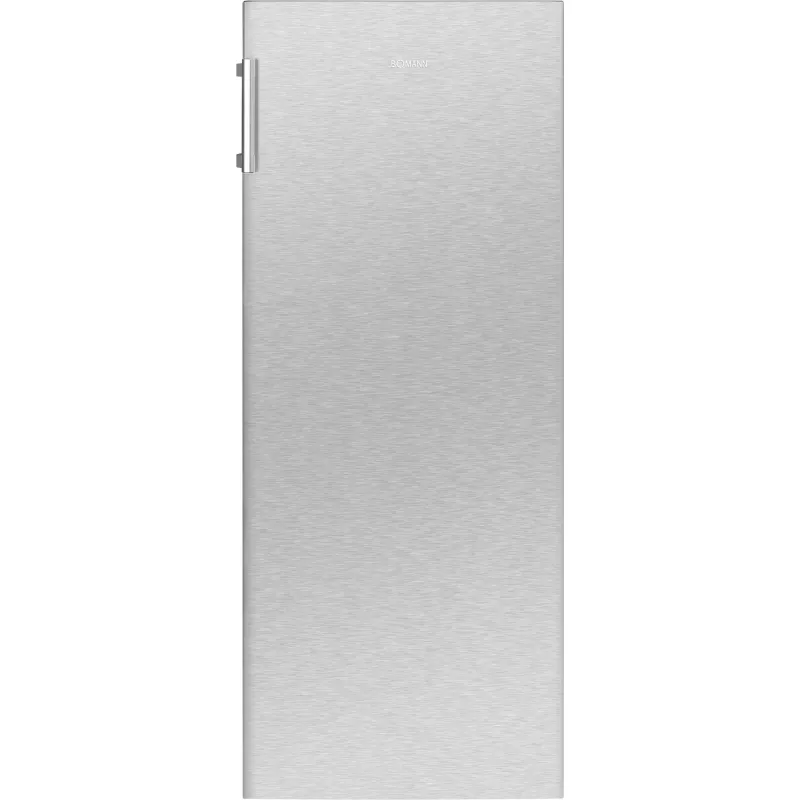 Frigorífico vertical BOMANN VS 7316 IX, 242 L, aço inoxidável, classe energética E, 5 prateleiras de vidro
