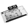 Refrigerador de água para placa gráfica Alphacool Core RX 9070 XT Hellhound+ Transparent Chrome com backplate