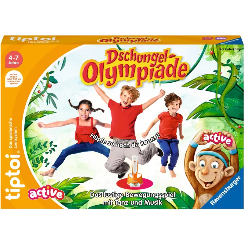tiptoi ACTIVE Dschungel-Olympiade, jogo de tabuleiro