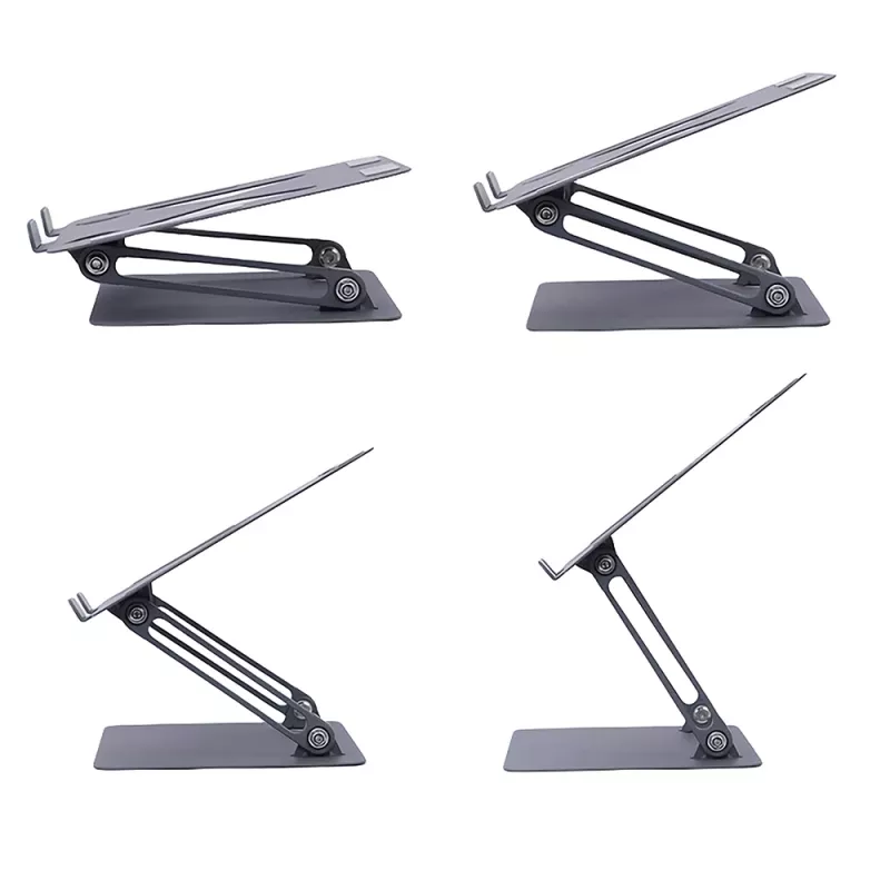 Suporte para portátil MEDIA-TECH MT2661 — de altura ajustável, design dobrável em alumínio para portáteis até 17 polegadas