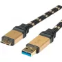 ROLINE Gold cabo USB 3.0, ficha USB A - ficha USB 3.0 Micro B 2,0m (11.02.8879)