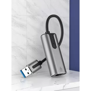 Vention adaptador USB 3.0-A para Gigabit Ethernet cinzento 0,15 m liga de alumínio tipo