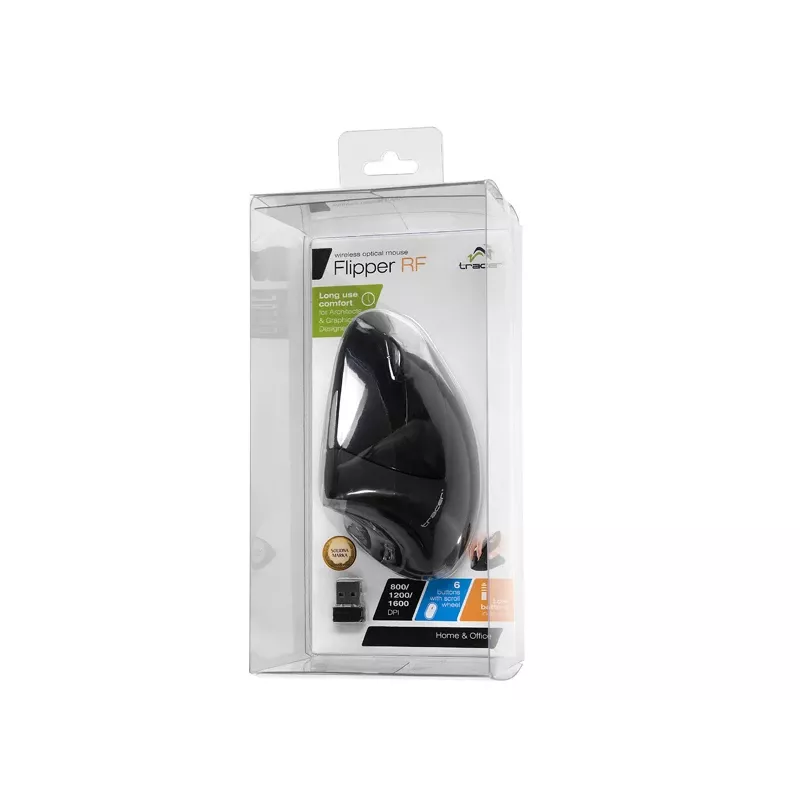 Rato Tracer Flipper para Destros RF Sem Fios Ótico 1600 DPI