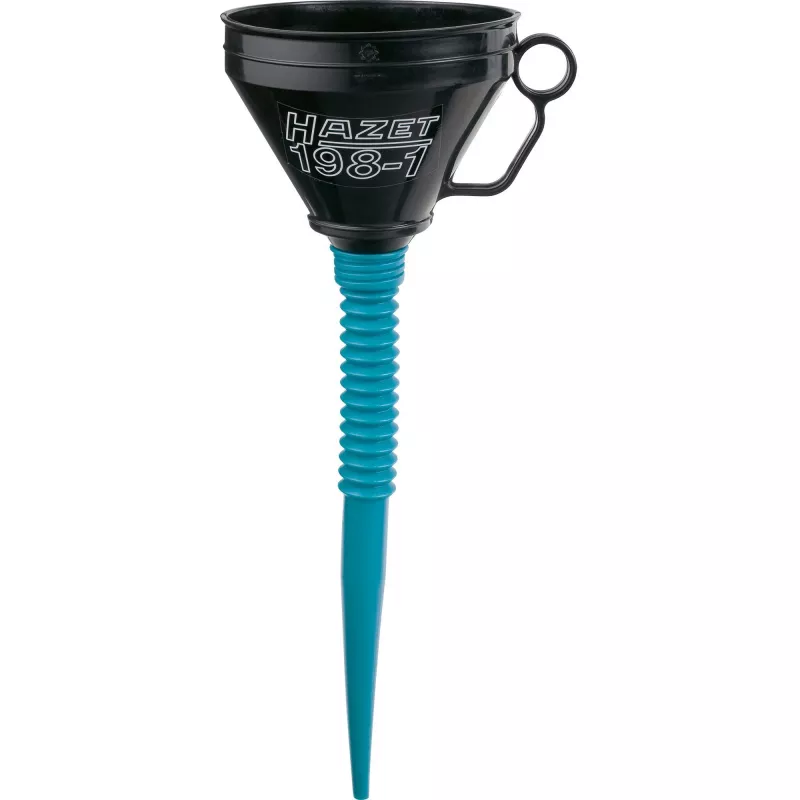 HAZET 198-1 - preto - azul - polipropileno (PP) - aço inoxidável - óleo de motor - combustível - 16,5 cm - 480 mm - 146 g
