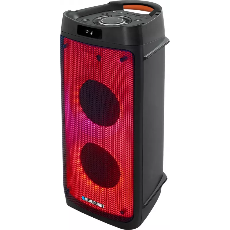Sistema de áudio PLL FM USB/SD/BT 2xKaraoke FULL LED PartyBox