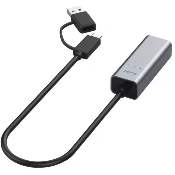 Adaptador Ethernet ALLNET ALL-NC-2.5G-USBC_A USB 3.0 Type-C e Type-A 2,5 Gbps Multi-Gigabit LAN