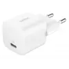 Carregador Belkin BoostCharge 25W USB-C PD (AC interior) branco — para consolas de jogos portáteis, smartphones, tablets