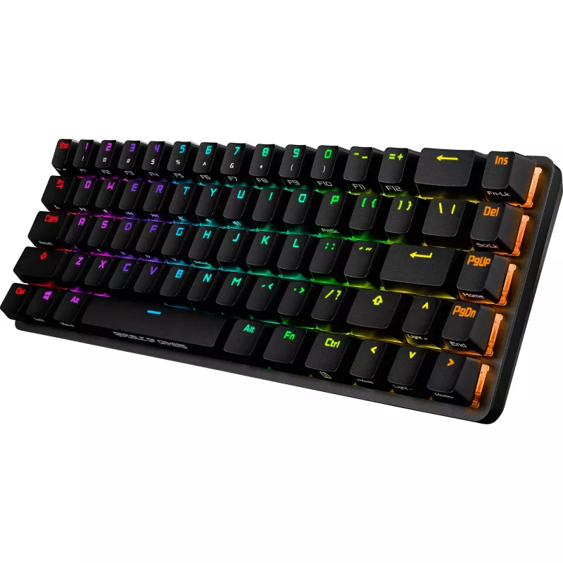 Teclado Mecânico ASUS ROG Falchion — layout compacto 65%, interruptores Cherry MX Red, retroiluminação RGB