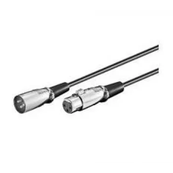 Cabo KVM Microconnect XLRMF3 preto 3 m