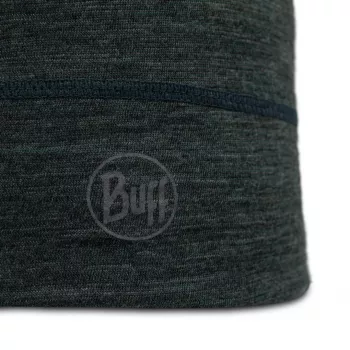Gorro Buff Merino Lightweight Multistripes Forest — gorro Buff leve de lã merino, unissexo, verde-escuro, 125 g/m²
