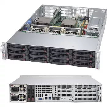 Supermicro 2U 12x3.5 unidade hot-swap 2x1200W sem sistema operativo