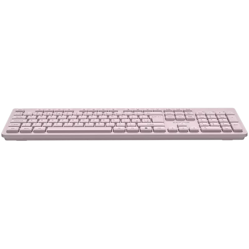 Teclado sem fios CANYON HKB-W01 – layout UK/US, bege, alimentado por pilhas AAA