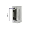 Fechadura eletromagnética QOLTEC 52459 12V simétrica com memória e bloqueio